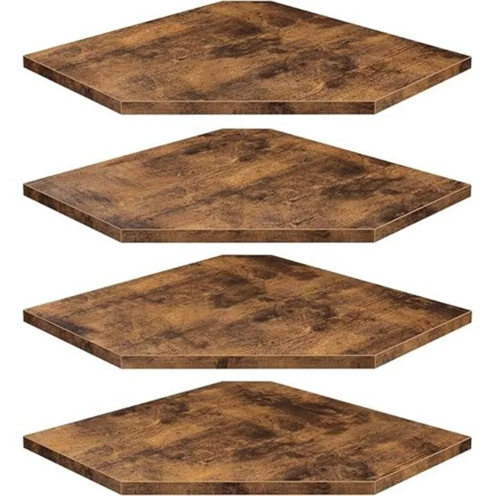 Corner Shelf Wall Mount,Set of 4Floating Corner Shelves with Cord Hole for Cable